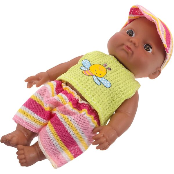 Baby Realistesch Häerz Vinyl Portemonnaie Komplett mat afrikanesche Funktiounen 18cm