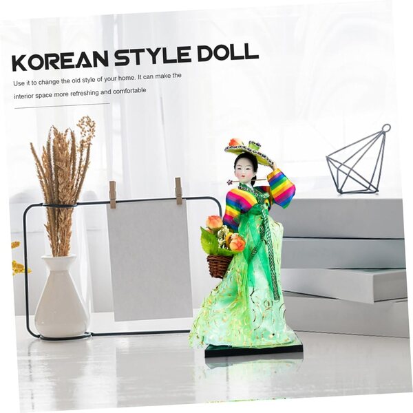 Hemobllo Muñeca de Estilo Coreano 30 Cm Tela Color Aleatorio Artesanía Decorativa para Hogar y Oficina Adorno de Mesa Muñeca Coleccionable Varios Estilos
