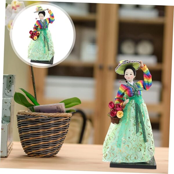 Hemobllo Muñeca de Estilo Coreano 30 Cm Tela Color Aleatorio Artesanía Decorativa para Hogar y Oficina Adorno de Mesa Muñeca Coleccionable Varios Estilos