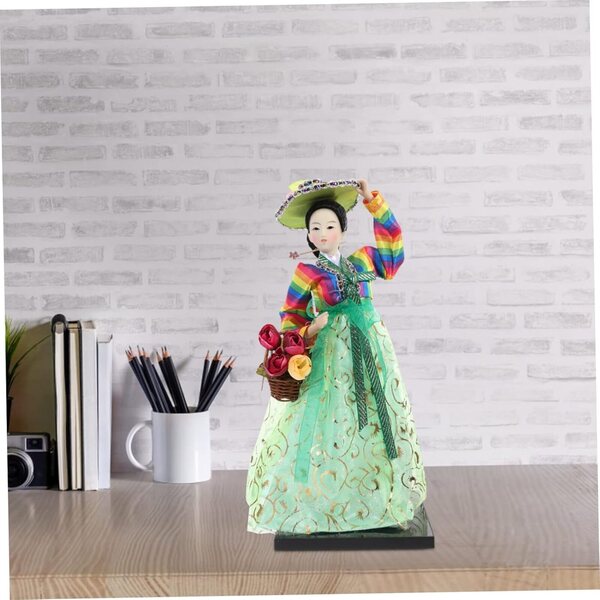 Hemobllo Muñeca de Estilo Coreano 30 Cm Tela Color Aleatorio Artesanía Decorativa para Hogar y Oficina Adorno de Mesa Muñeca Coleccionable Varios Estilos