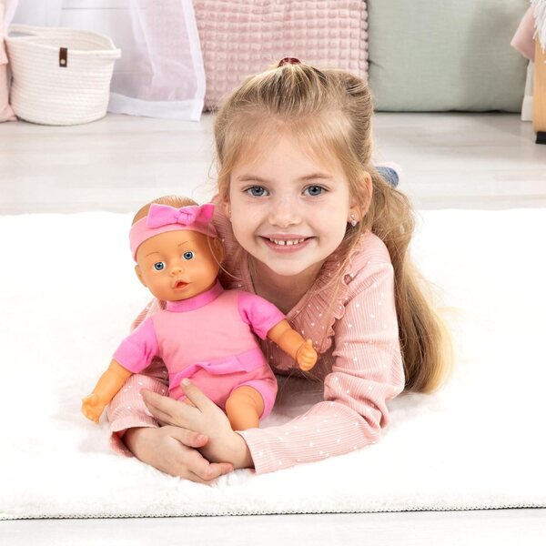 Poupée nouveau-né Bayer Design 35 cm corps souple avec cape pour jeu de rôle pour enfants