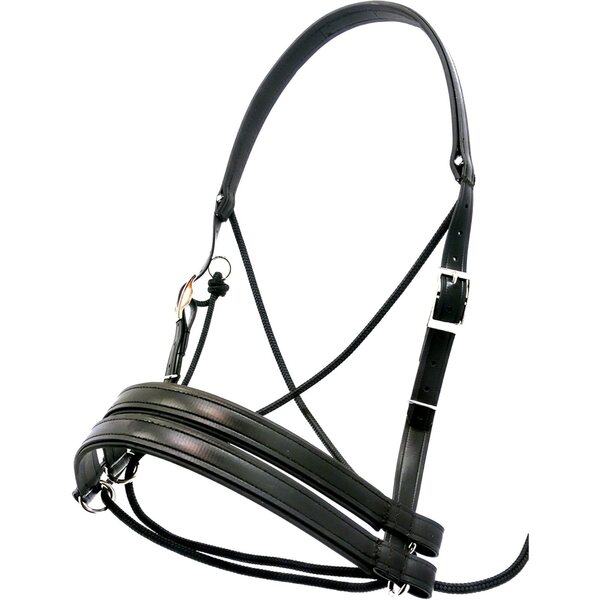 Ultimate Bitless Bridle Black Draft Bitless Bridle para cavalos de trabalho