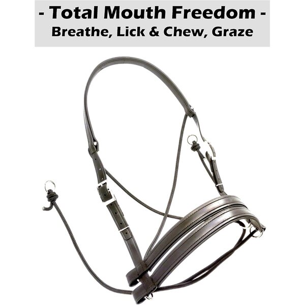 Ultimate Bitless Bridle Black Draft Bitless Bridle para cavalos de trabalho