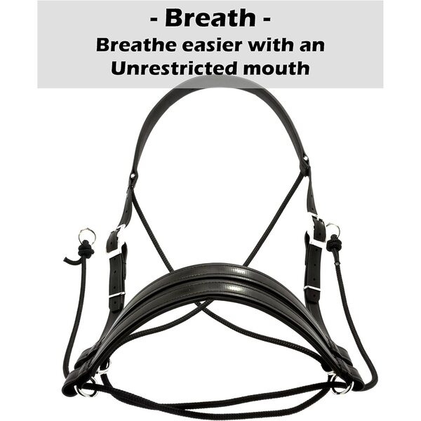 Ultimate Bitless Bridle Black Draft Bitless Bridle para cavalos de trabalho