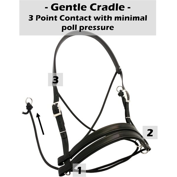 Ultimate Bitless Bridle Black Draft Bitless Bridle para cavalos de trabalho