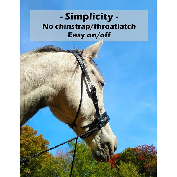 Ultimate Bitless Bridle Black Draft Bitless Bridle para cavalos de trabalho