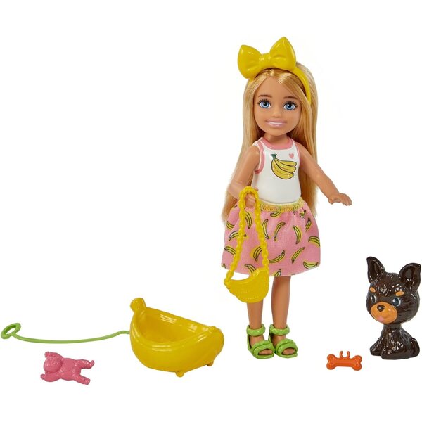 Barbie Chelsea Pet Surtido - zestaw zabawek z różnymi szczeniętami dla dzieci