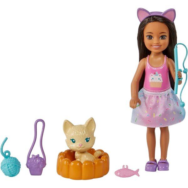 Barbie Chelsea Pet Surtido - zestaw zabawek z różnymi szczeniętami dla dzieci