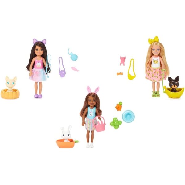 Barbie Chelsea Pet Surtido - zestaw zabawek z różnymi szczeniętami dla dzieci