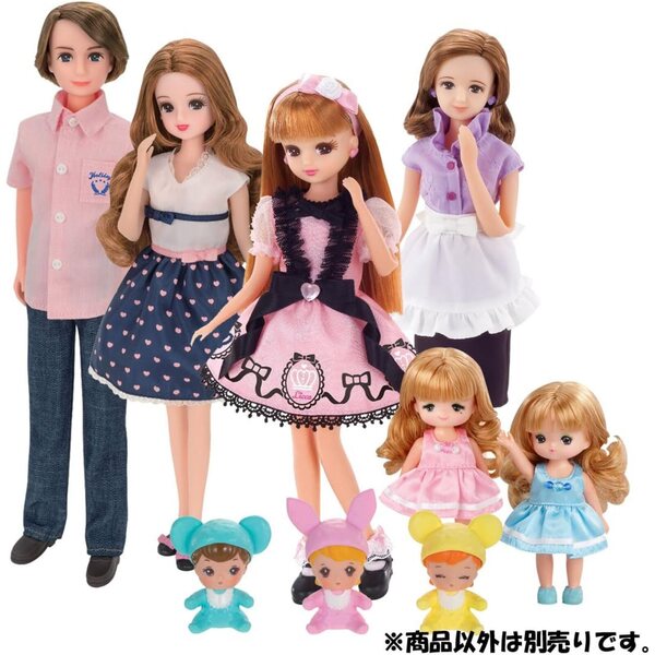Boneca Rika-Chan LD-10 com vestido rosa original Takara Tomy