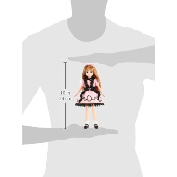 Boneca Rika-Chan LD-10 com vestido rosa original Takara Tomy