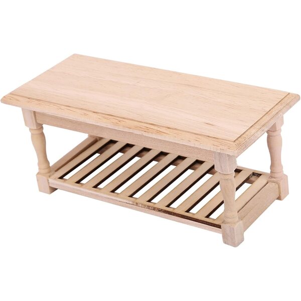 Tavolo da Pranzo Miniatura in Legno Scala 1/12 per Casa delle Bambole Phefop