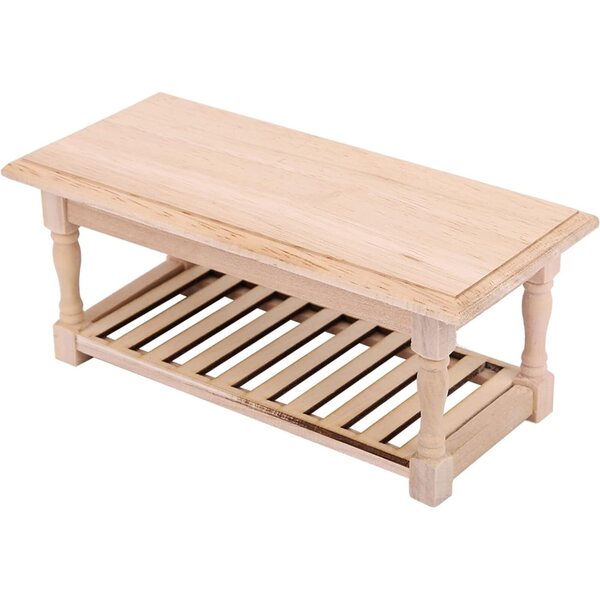 Tavolo da Pranzo Miniatura in Legno Scala 1/12 per Casa delle Bambole Phefop