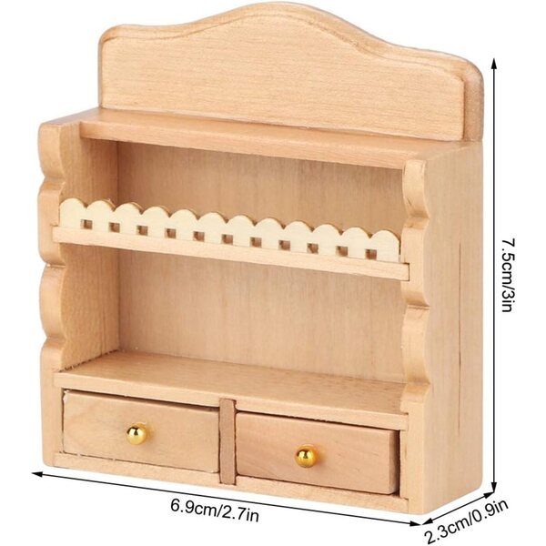 Mensola Miniatura in Legno per Casa delle Bambole 1:12 - Decorazione e Scaffale Cucina
