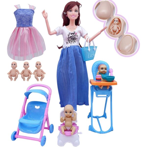 Muñeca Artikolata Irrakkmata 30 cm con Bebé en Barriga Infantile Educativo Juguete