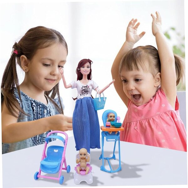 Gestickte bewegliche Muñeca 30 cm mit Bebé en Barriga Infantile Educativo Juguete