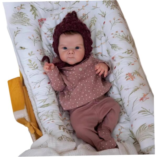 Realistická silikonová dětská muñeca 48 cm s otevřenýma očima a pohyblivými končetinami
