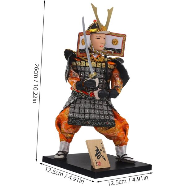 Muñeca Samurái Japonesa Tradicional Hemobllo Home Dekoration 26cm