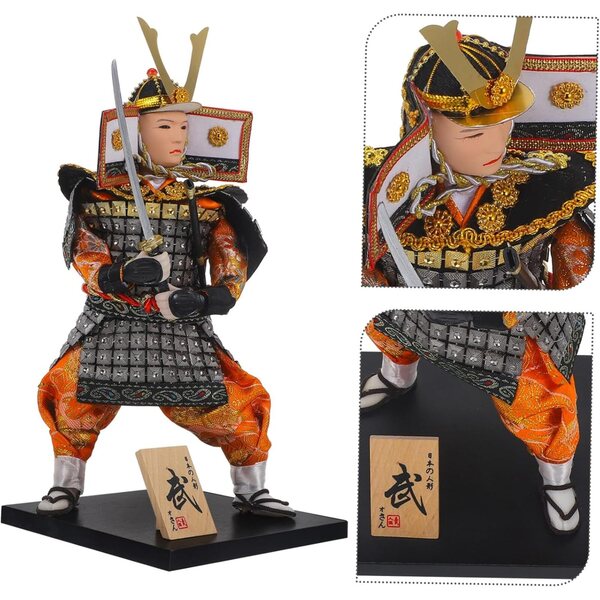 Muñeca Samurái Japonesa Tradicional Hemobllo Home Dekoration 26cm