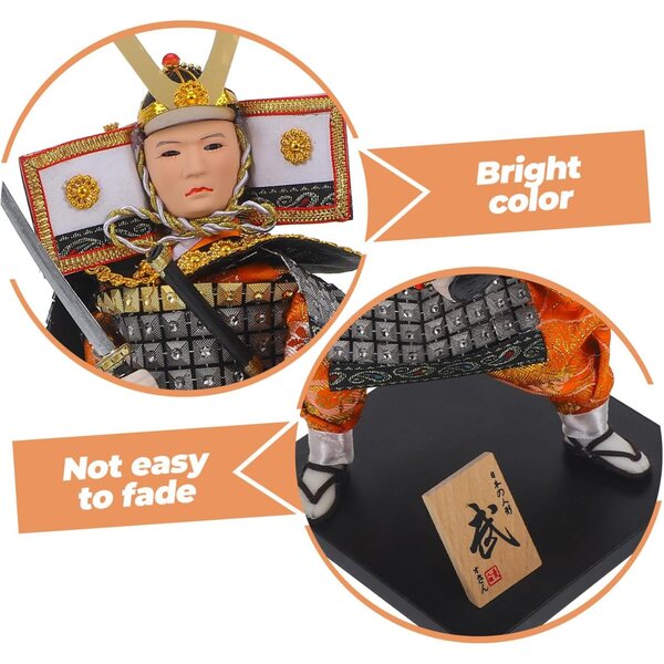 Muñeca Samurái Japonesa Tradicional Hemobllo Home Dekoration 26cm