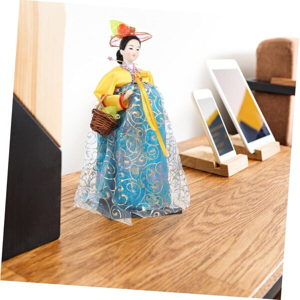 Koreanischer Hanbok Muñeca 30 cm aus traditioneller Leinwand für Dekoration und Geschenk