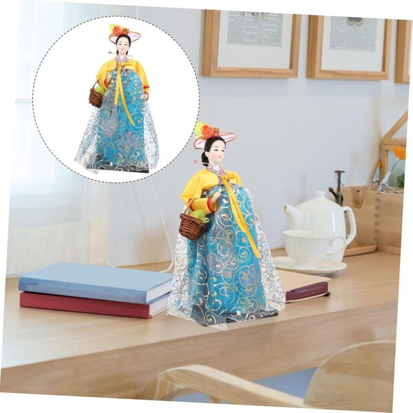Koreanischer Hanbok Muñeca 30 cm aus traditioneller Leinwand für Dekoration und Geschenk