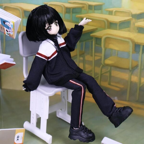 Muñeca MJD 1/8 anime 20cm avec chino disfraz et accessoires, figurine de collection