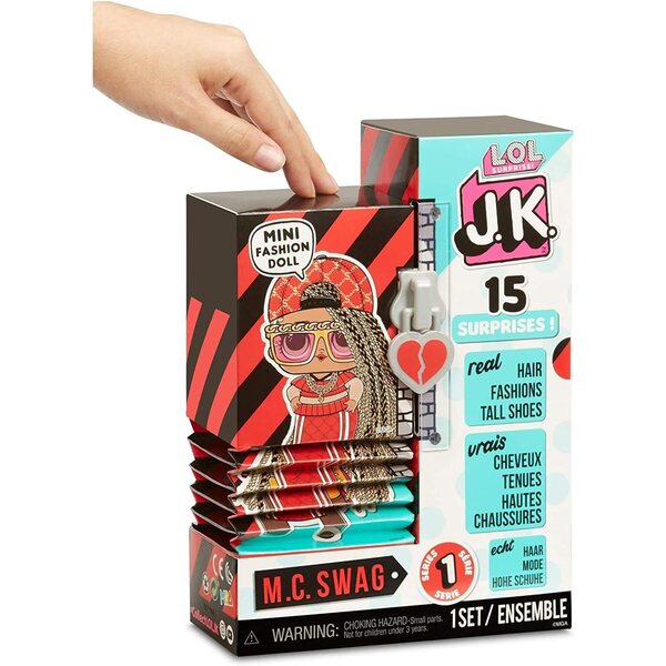 L.O.L Surprise JK: Muñecas con ropa de tela y cabello real - Collezione 4 modelli