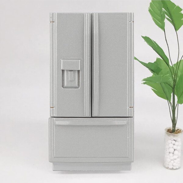 Mini Frigorifero in Legno per Casa delle Bambole - Design Elegante e Materiale Ecologico