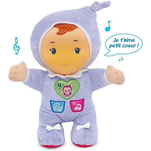 VTech Louison, păpușă interactivă pentru nou-născuți cu melodii și fraze distractive