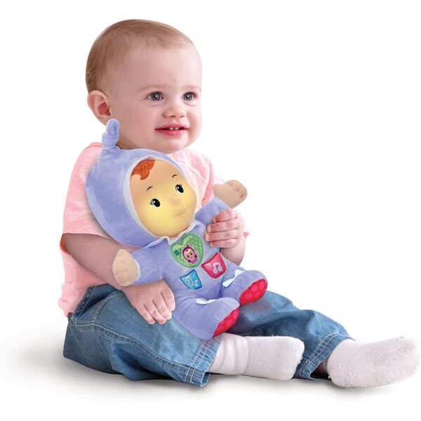 VTech Louison, păpușă interactivă pentru nou-născuți cu melodii și fraze distractive