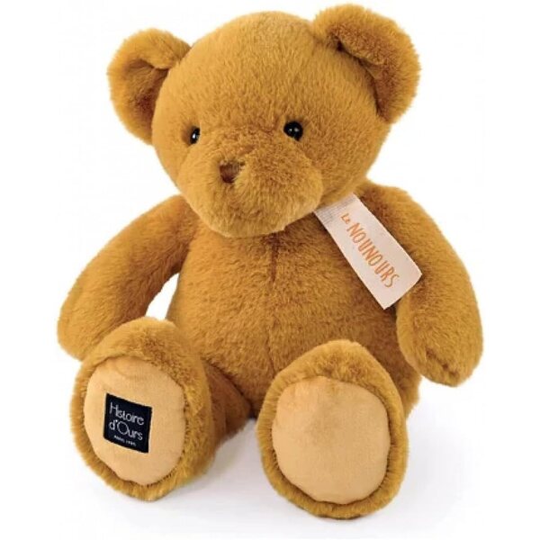 Doudou LE NOUNOURS Ocre 40 cm Weicher Plüsch in zertifizierter Qualität für Kinder