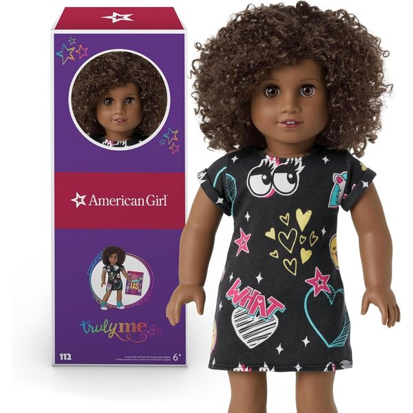 Кукла American Girl Truly Me 18 инча Кафяви очи Къса къдрава коса
