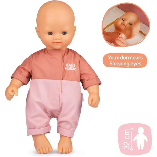 Smoby Baby Nurse Baby Love - 32 cm lėlė minkštu kūneliu, skirta 2+ metų vaikams