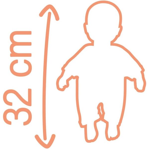 Smoby Baby Nurse Baby Love - 32 cm lėlė minkštu kūneliu, skirta 2+ metų vaikams