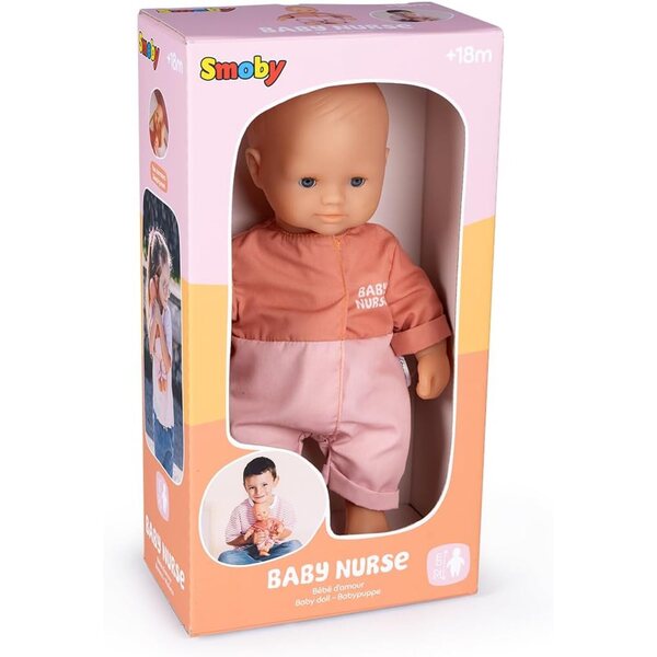 Smoby Baby Nurse Baby Love - 32 cm lėlė minkštu kūneliu, skirta 2+ metų vaikams