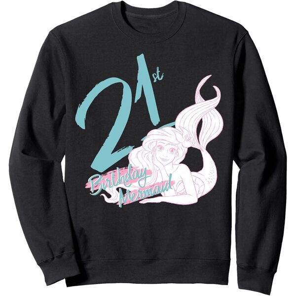 Disney de kleine zeemeermin Ariël 21e verjaardag sweatshirt met lange manga-zeemeerminprint