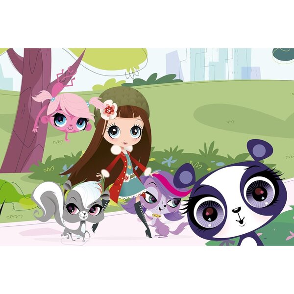 Schmidt Spiele 56062 - Hasbro, Rompecabezas Littlest Pet Shop: Walk to, 40 PC Parque.