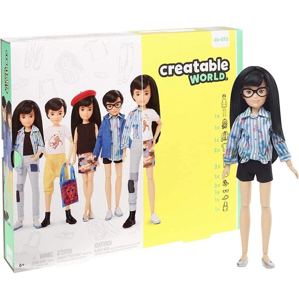 Creatable World Kit Deluxe Muñeco Articulado con Pelucas y Accesorios Surtidos