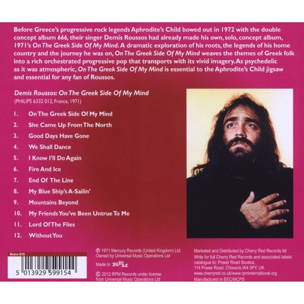 Demis Roussos - Du côté grec de mon esprit CD audio original