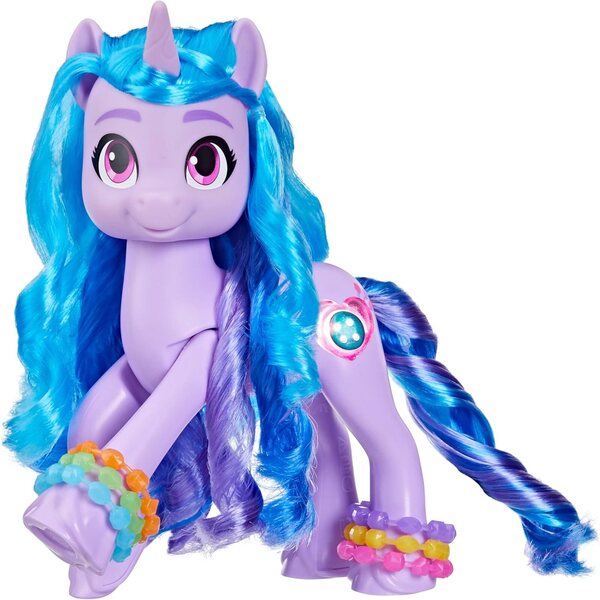 My Little Pony Izzy Moonbow 20+ réactions avec musique, lumières et accessoires pour enfants