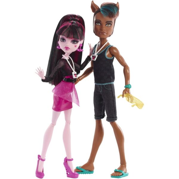 Monster High Pack 2 Music Festival Panenky Clawd Wolf a Draculaura 38 cm