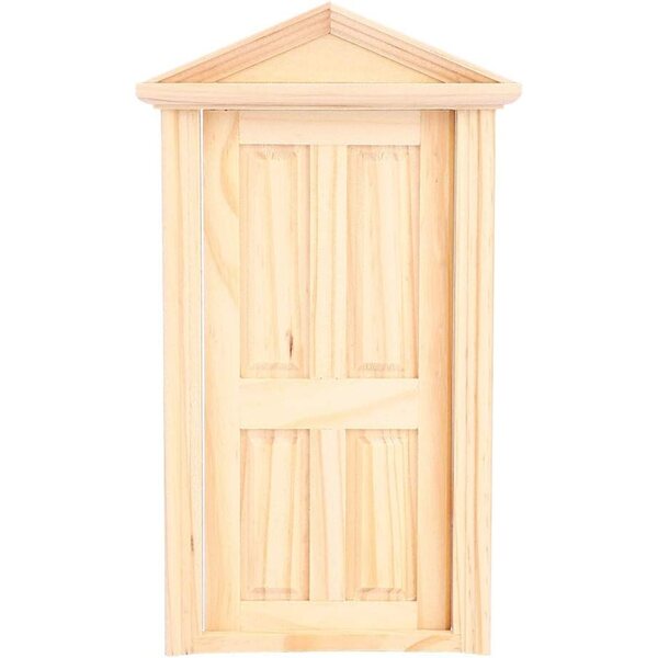 Porta in Legno Miniatura per Casa delle Bambole 1:12, Personalizzabile e Realistica