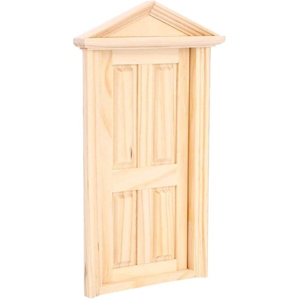 Porta in Legno Miniatura per Casa delle Bambole 1:12, Personalizzabile e Realistica