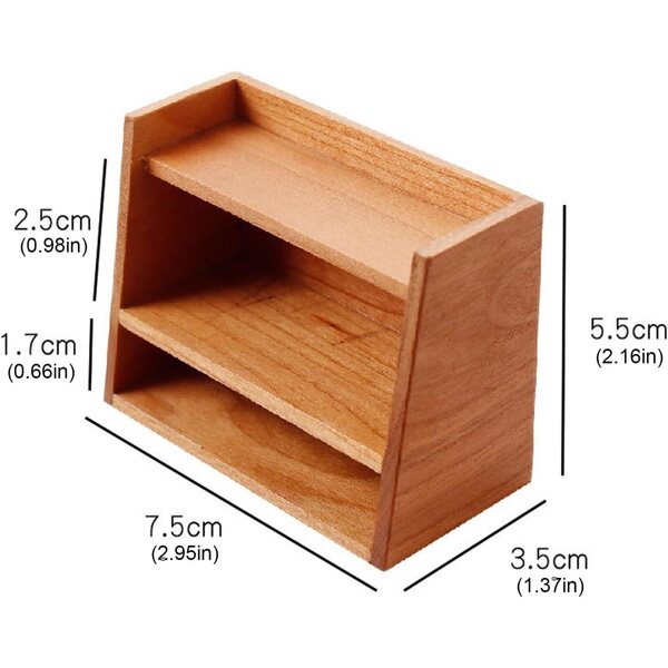 1/12 Miniatur-Holzschrank für Puppenhaus-Organizer-Zubehör OB11