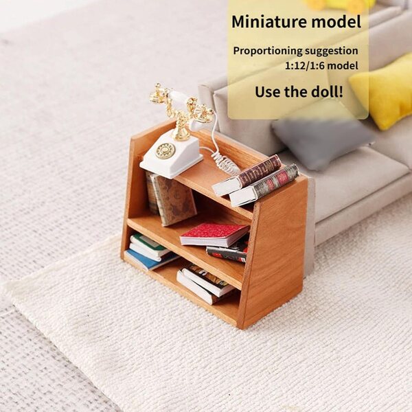 1/12 Miniatur-Holzschrank für Puppenhaus-Organizer-Zubehör OB11