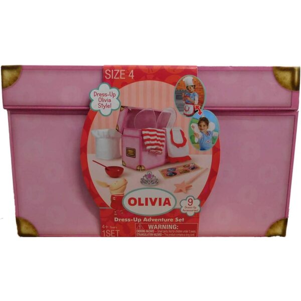 Olivia Dress Up Adventure-Set mit Feen- und Kochkostüm und rosa Tasche
