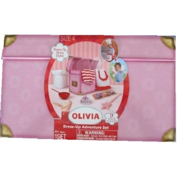 Olivia Dress Up Adventure-Set mit Feen- und Kochkostüm und rosa Tasche
