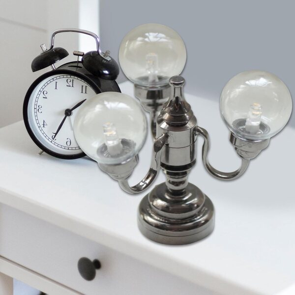 Lampadario Miniatura per Casa delle Bambole in Metallo con Luci LED - 4,8 cm