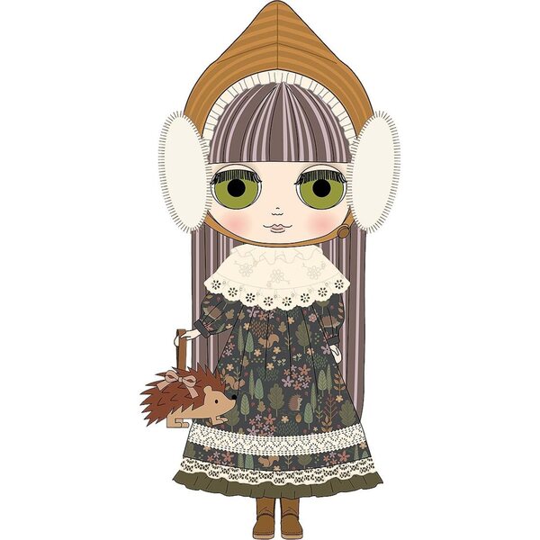 Good Smile Company Blythe Hedgehog Hazel Puppe, 30 cm, rosa und lila Haare